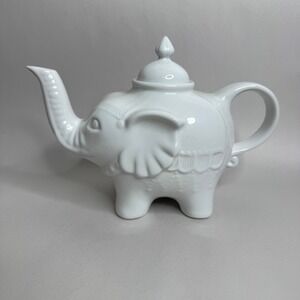 Gordon Bleu‎ White Ceramic Elephant Teapot